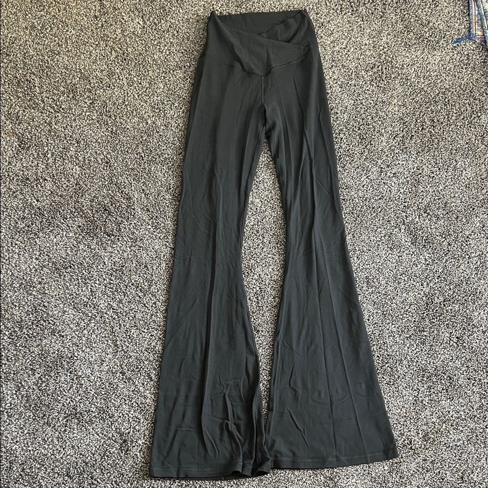 Gray Flared Yoga Pants